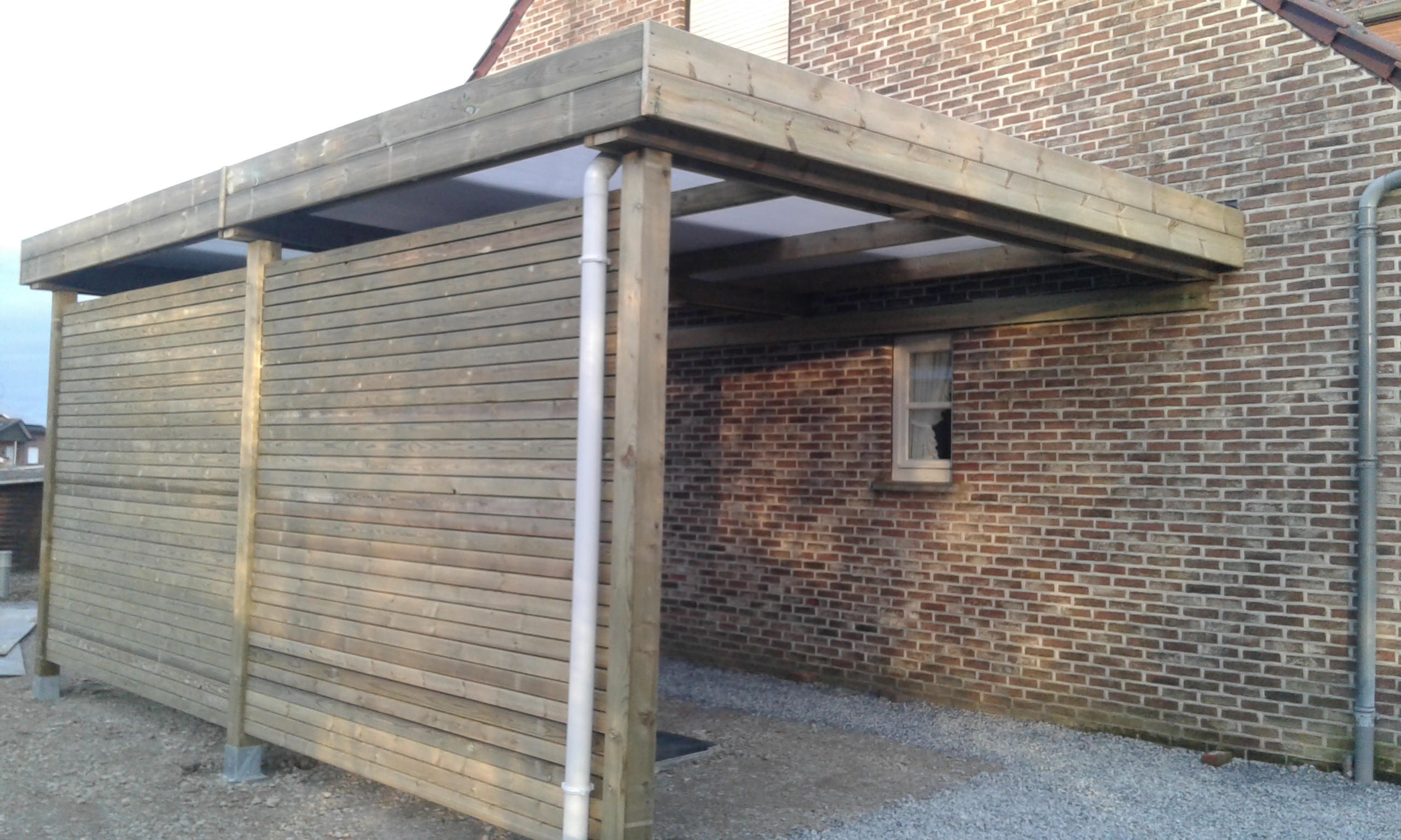 Carport Tijdens De Winter Houbrechts Plastie Bouw